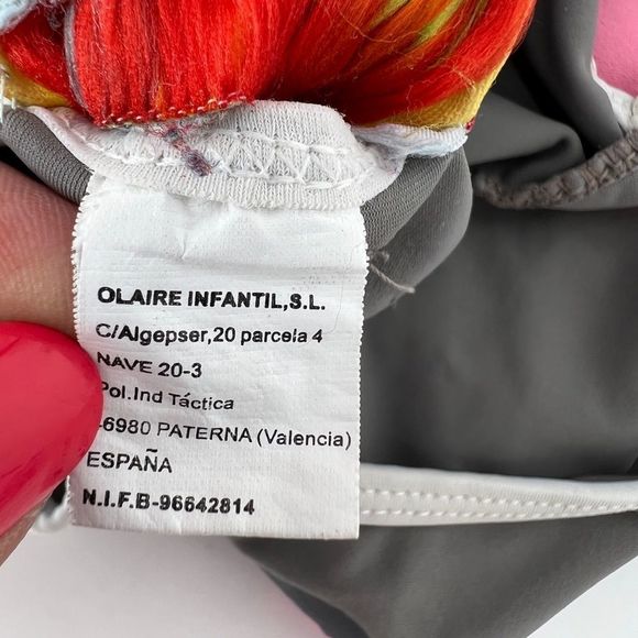 Lourdes Olaire one piece swim suit girls size 4T 4 toddler gray white - Picture 4 of 9